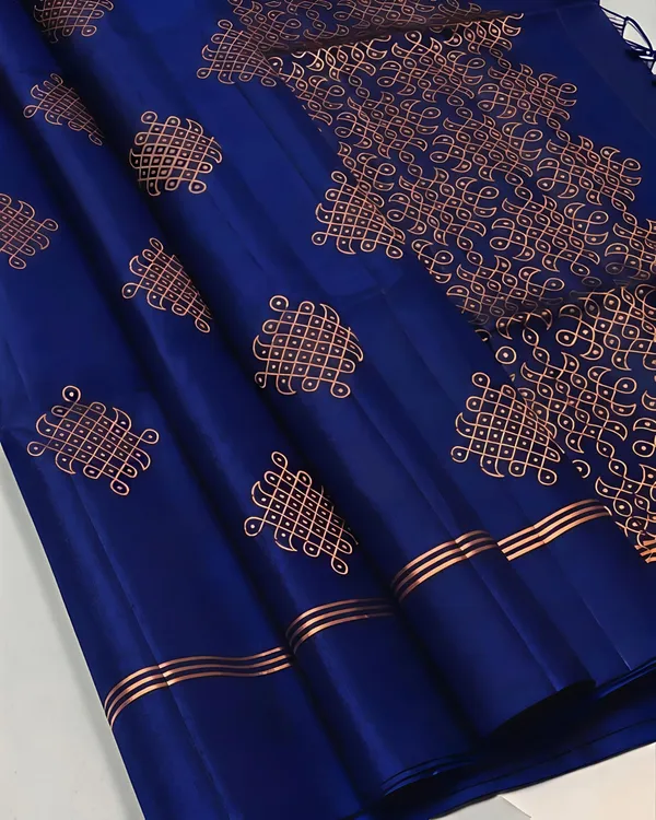 Blue_And_Gold_Semi_Chennai_Soft_Silk_Saree_Daily_Wear_For_Women