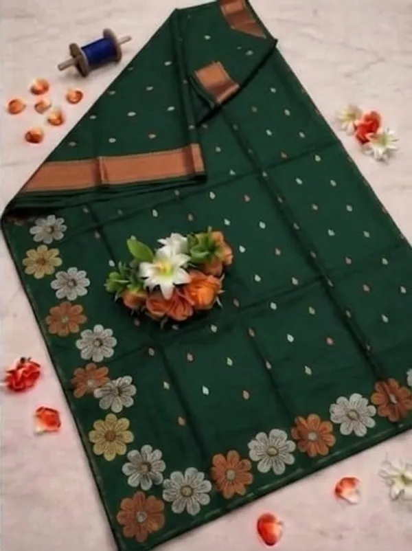 Mangalagiri__Kanchi_Gold_Border__Kalamkari_Hand_printed__Pure_Handloom
