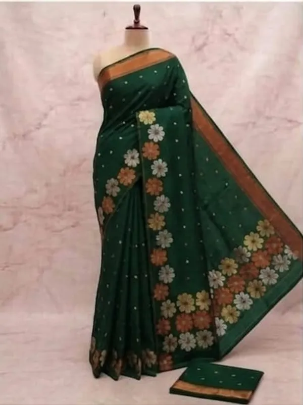 Mangalagiri__Kanchi_Gold_Border__Kalamkari_Hand_printed__Pure_Handloom