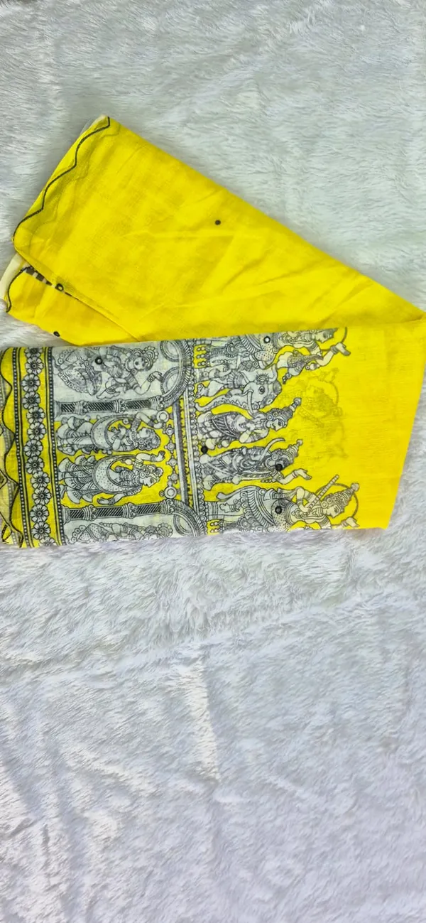 Multicolor_Lenin_Cotton_Saree_Saree_Daily_Wear_For_Women
