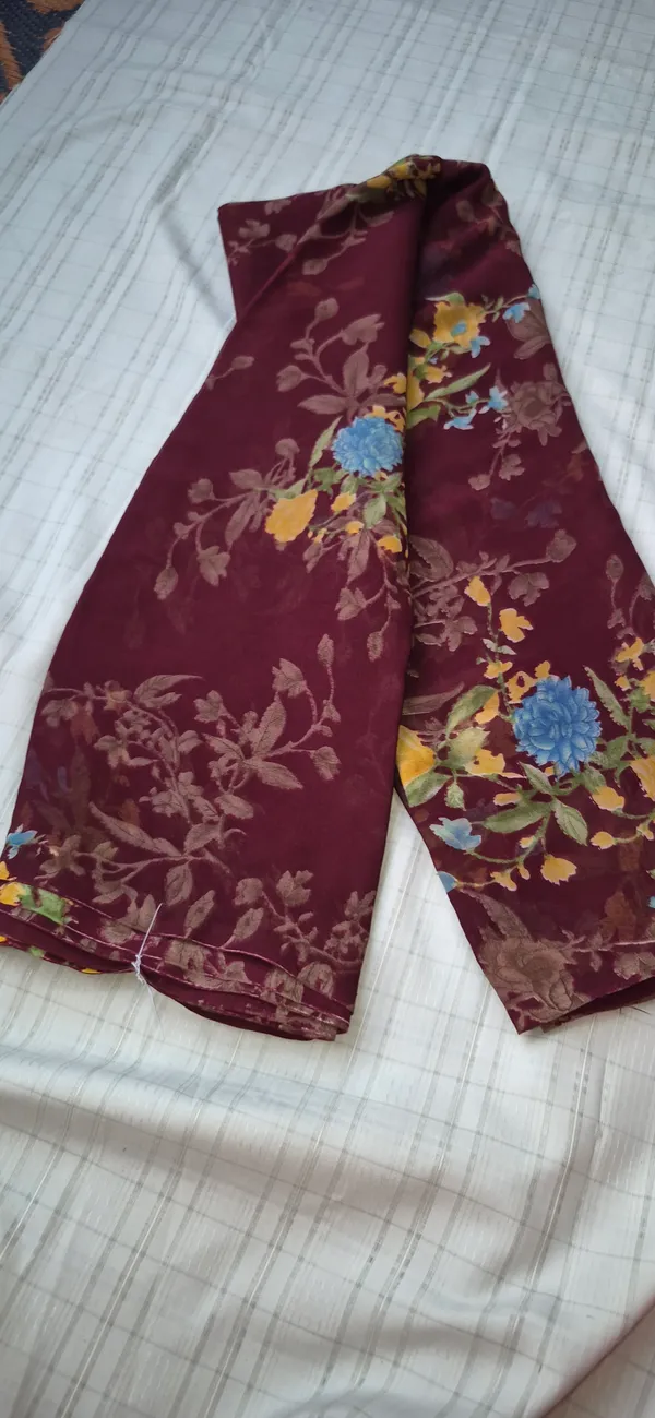 Maroon_Georgette_Saree_Daily_Wear_For_Women