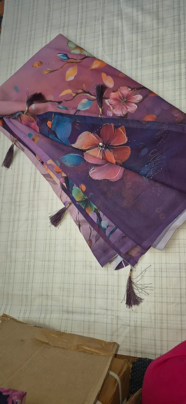 Purple_Crepe__Saree_Daily_Wear_For_Women