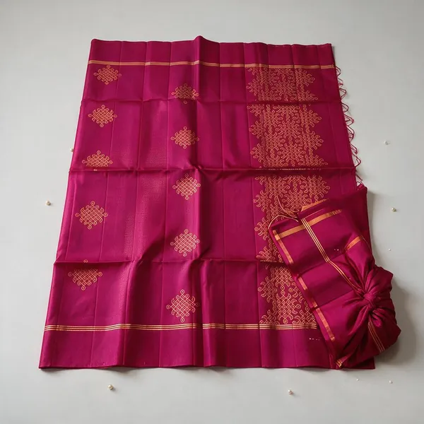 Pink_And_Gold_Semi_Chennai_Soft_Silk_Saree_Daily_Wear_For_Women