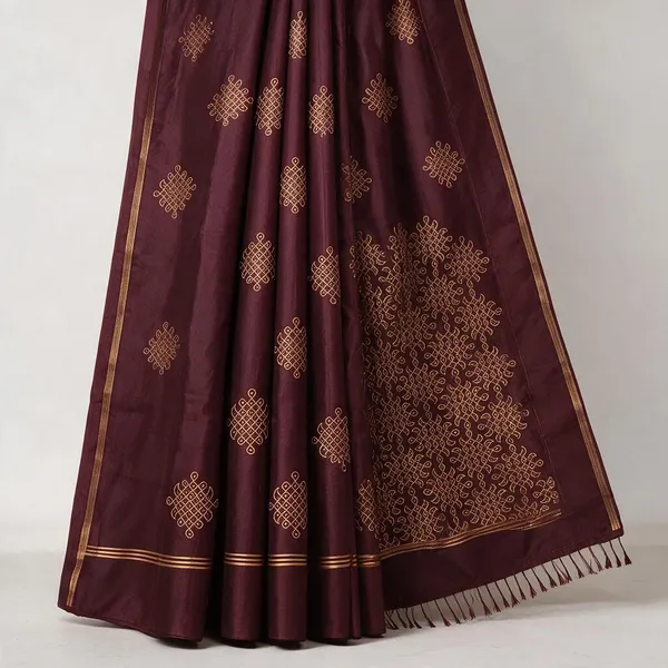 Coffee_Maroon_And_Gold_Semi_Chennai_Soft_Silk_Saree_Daily_Wear_For_Women