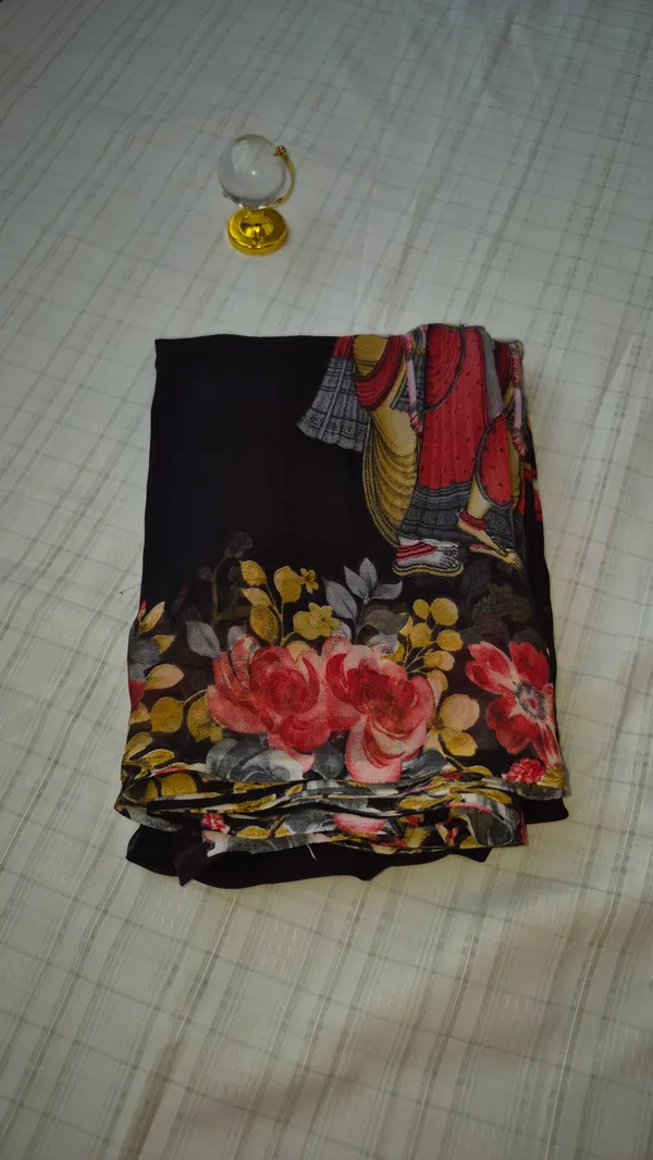 Black_Georgette_Saree_Daily_Wear_For_Women