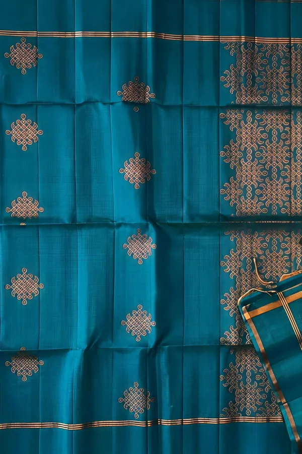 Deep_Sea_Green_And_Gold_Semi_Chennai_Soft_Silk_Saree_Daily_Wear_For_Women