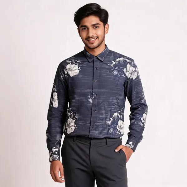 Navy_Blue_Floral_Viscose_Printed_Shirt_For_Men
