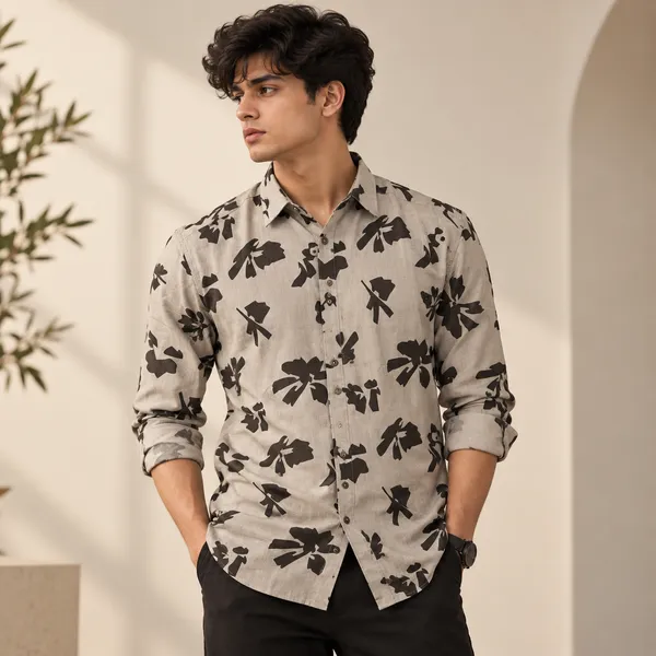 Ash_Grey_Cotton_Slub_Printed_Shirt_For_Men