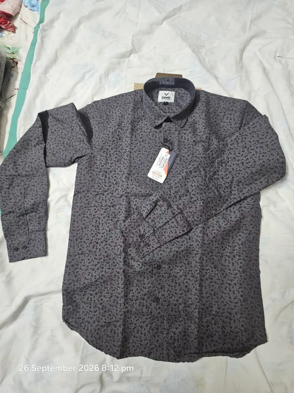 Grey_Cotton_Floral_Printed_Shirt_For_Men