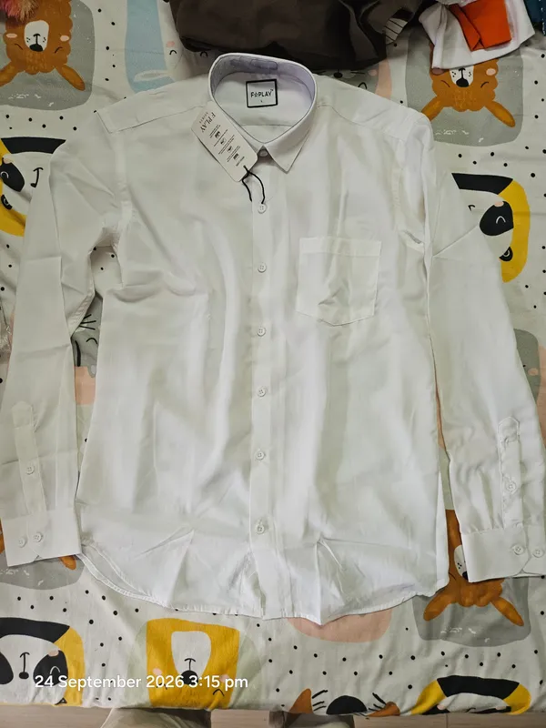 White_Viscose_Plain_Shirt_For_Men