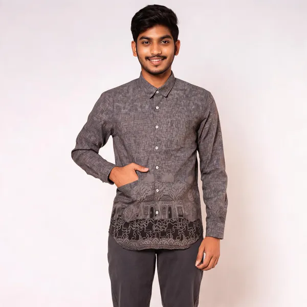 Grey_Cotton_Printed_Shirt_For_Men