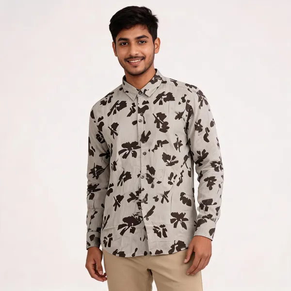Ash_Grey_Cotton_Slub_Printed_Shirt_For_Men