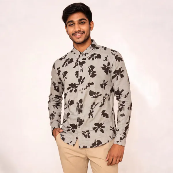 Ash_Grey_Cotton_Slub_Printed_Shirt_For_Men