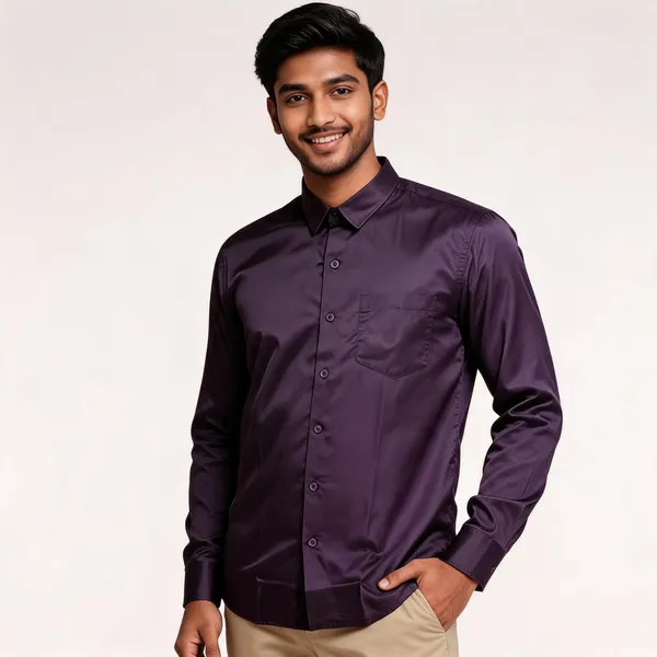 Purple_Satin_Plain_Shirt_For_Men
