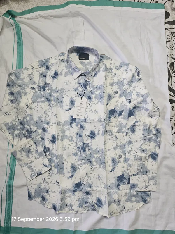Ivory_Blue_Cotton_Printed_Shirt_For_Men