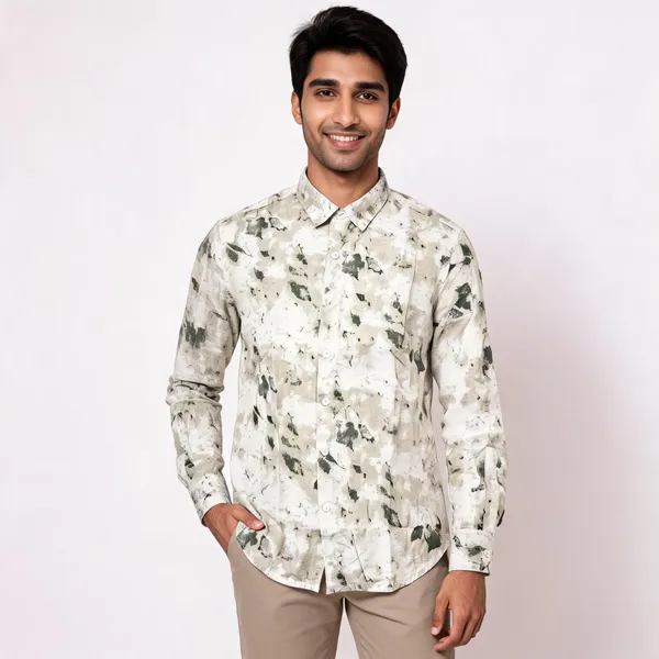 Ivory_Sage_Cotton_Printed_Shirt_For_Men