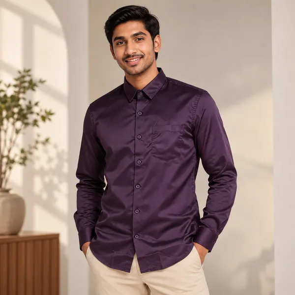 Purple_Satin_Plain_Shirt_For_Men