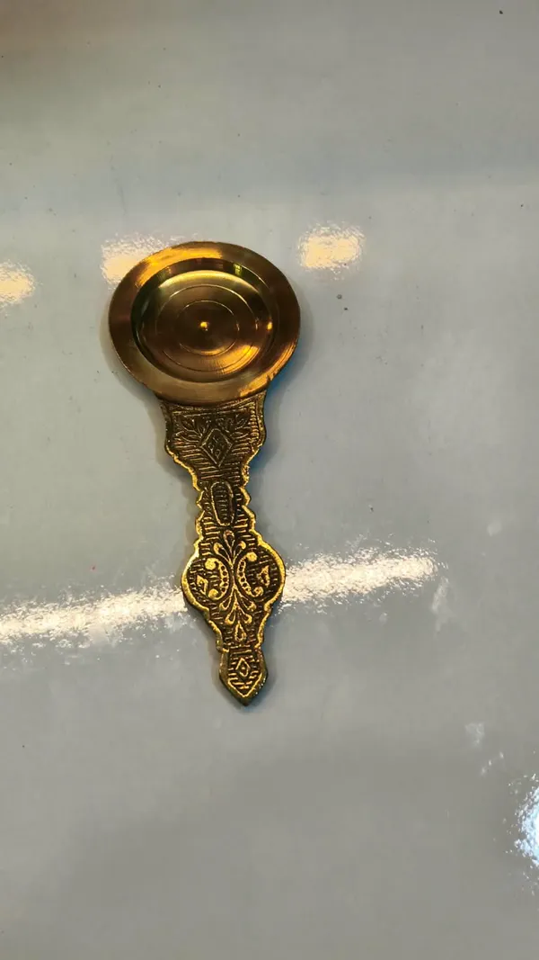 Gold_Tone_Ornate_Pooja_Spoon