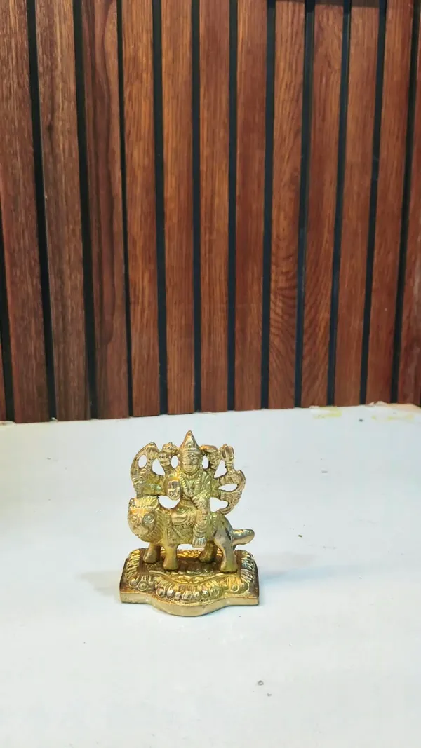 Gold_Tone_Ganesha_On_Elephant_Religious_Idol