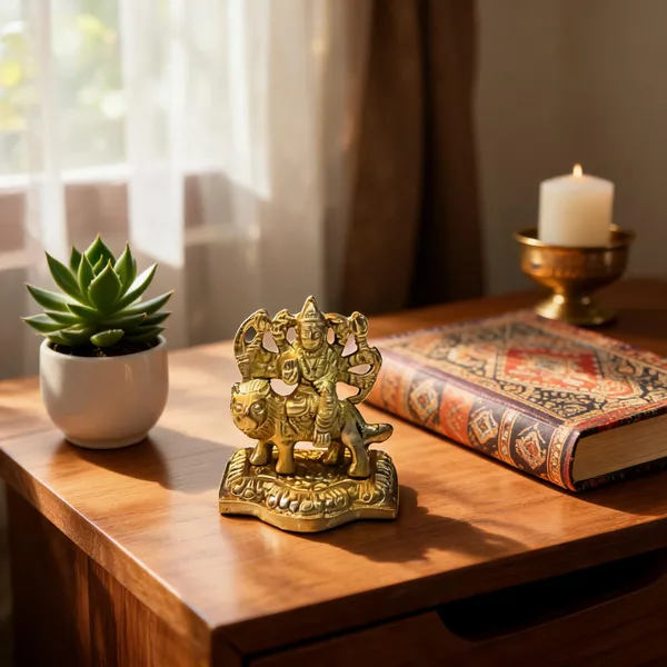 Gold_Tone_Ganesha_On_Elephant_Religious_Idol