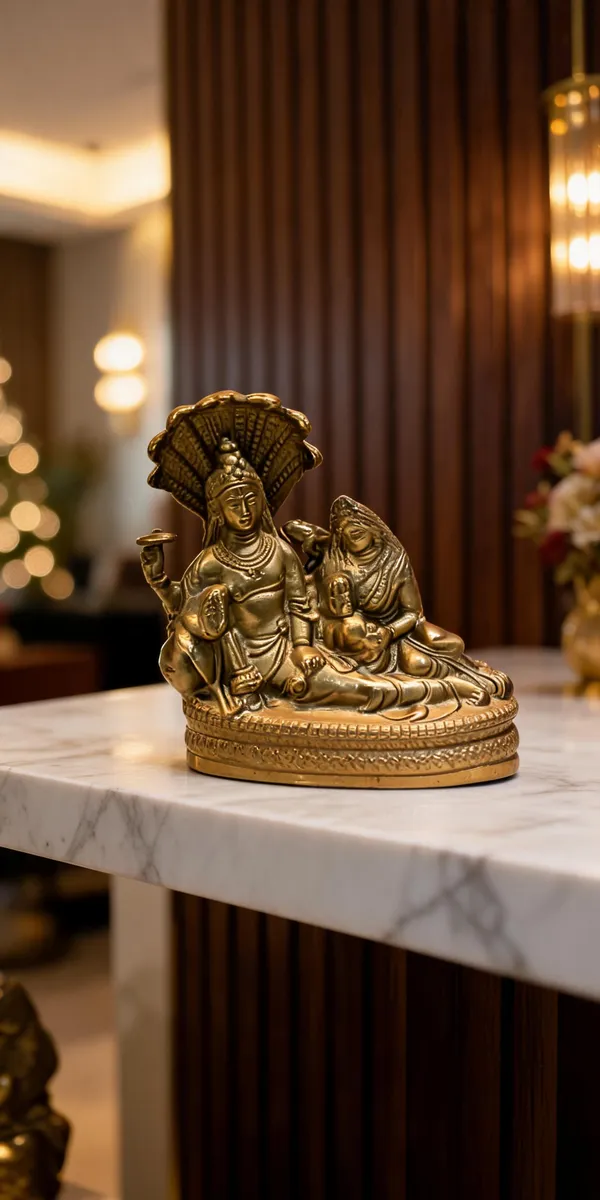 Gold_Tone_Vishnu_Lakshmi_Idol