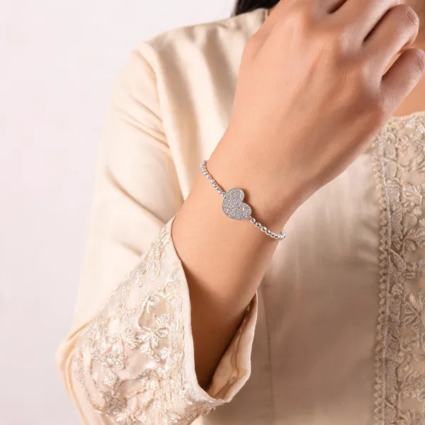 925_Silver_Heart_Bracelet_For_Women