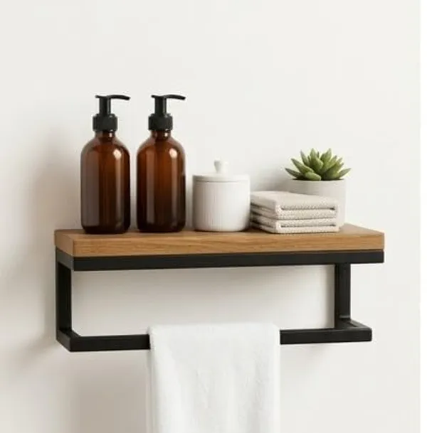 Wall_Mounted_Floating_Shelf_With_Towel_Bar