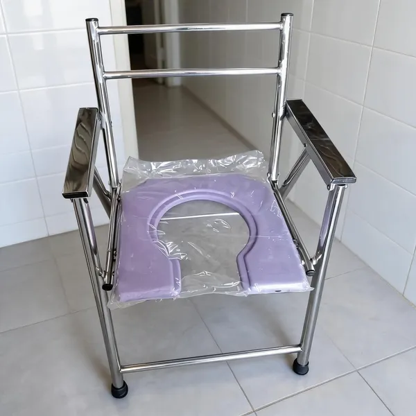 Chrome_Metal_Commode_Chair_With_Armrests