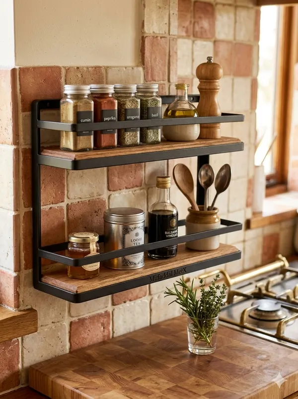 Metal_And_Wood_Wall-Mounted_Kitchen_Storage_Rack