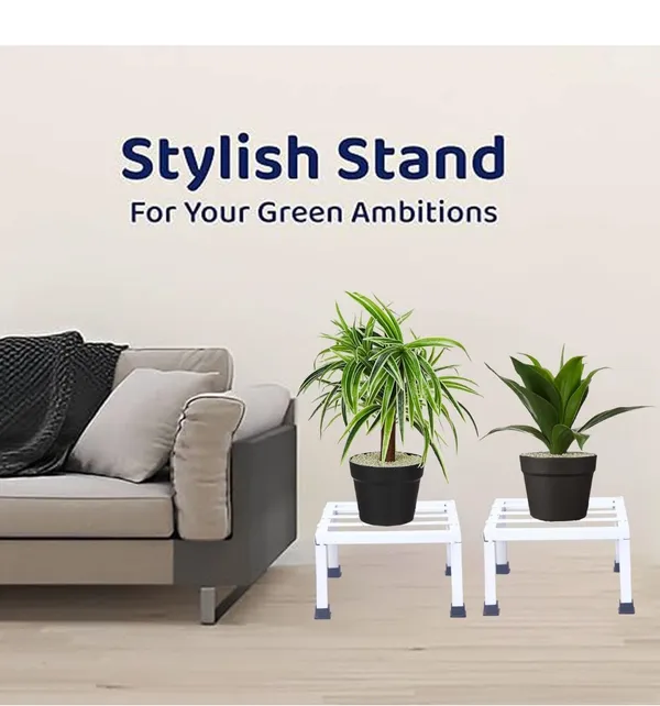 White_Modern_Metal_Plant_Stand