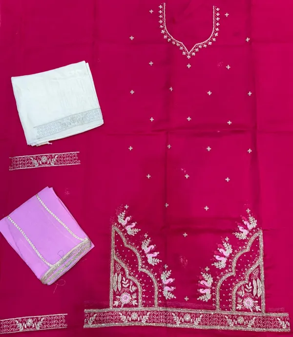 Magenta_Embroidered_Unstitched_Suit_Set_For_Women