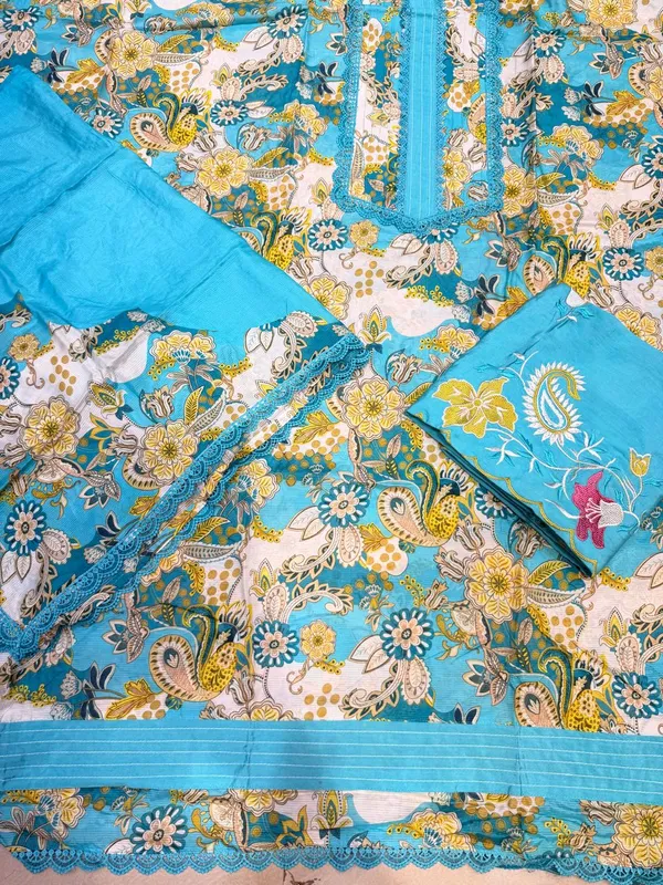 Blue_Floral_Print_Unstitched_Suit_Set_for_Women