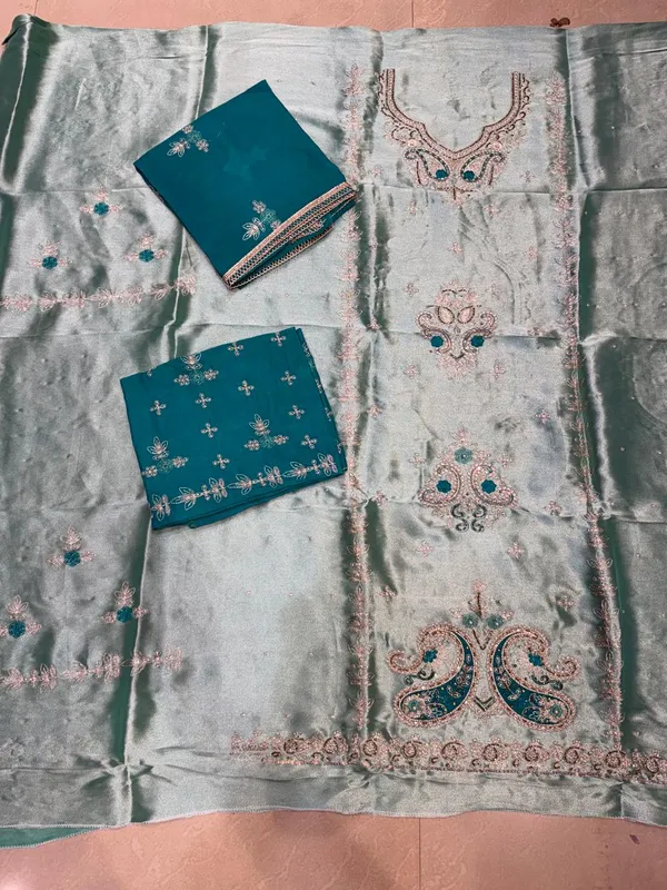 Teal_Embroidered_Unstitched_Suit_Set_For_Women