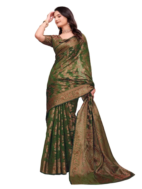 Green_Silk_Floral_Woven_Saree_For_Women