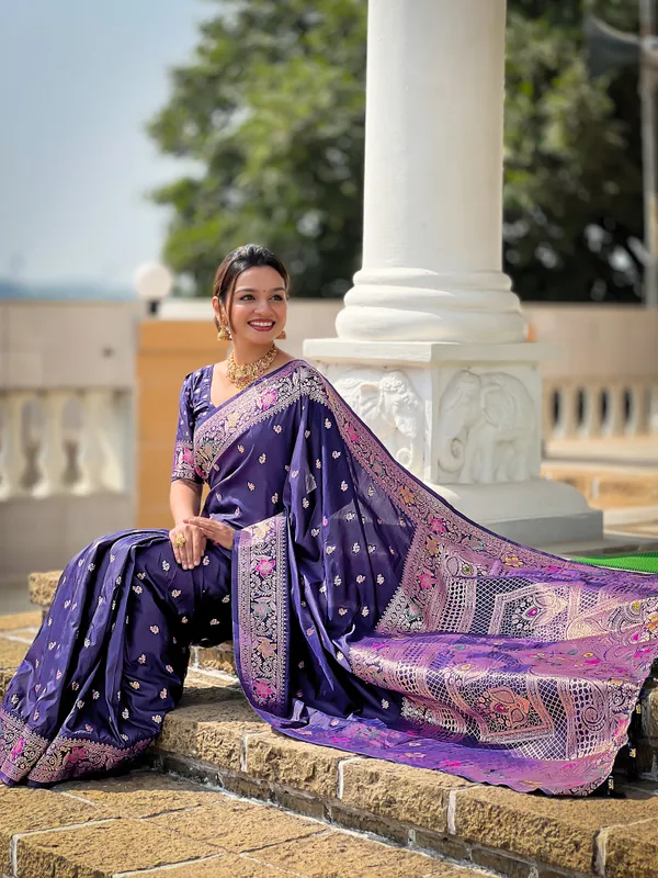 Purple_Printed_Saree_for_Women