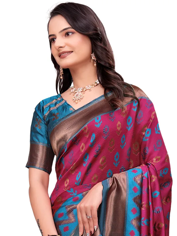 Multicolour_Woven_Printed_Saree_For_Women