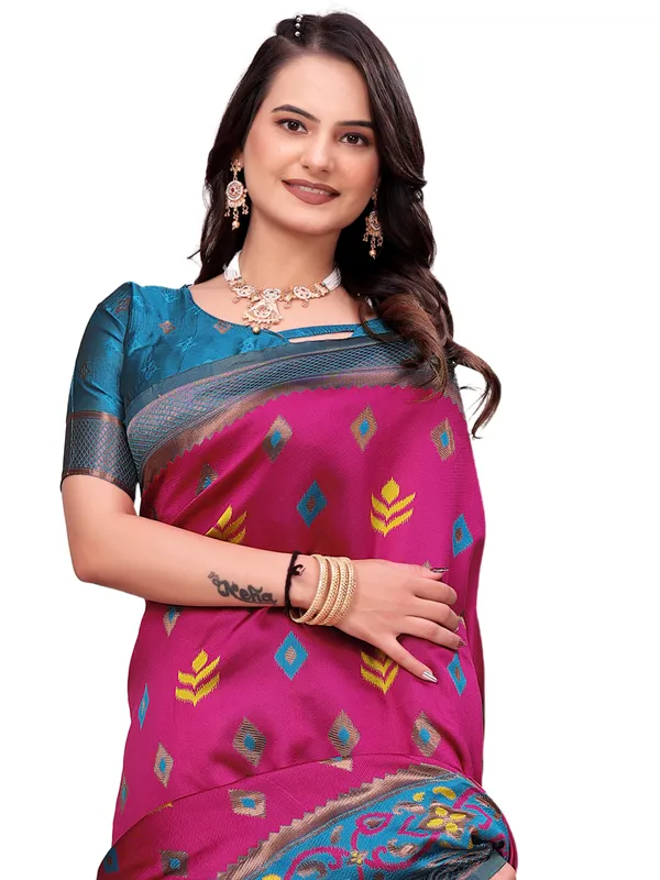 Magenta_Printed_Saree_for_Women