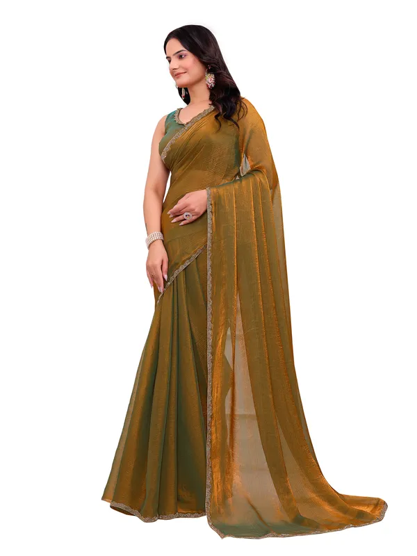 Olive_Georgette_Embellished_Saree_For_Women