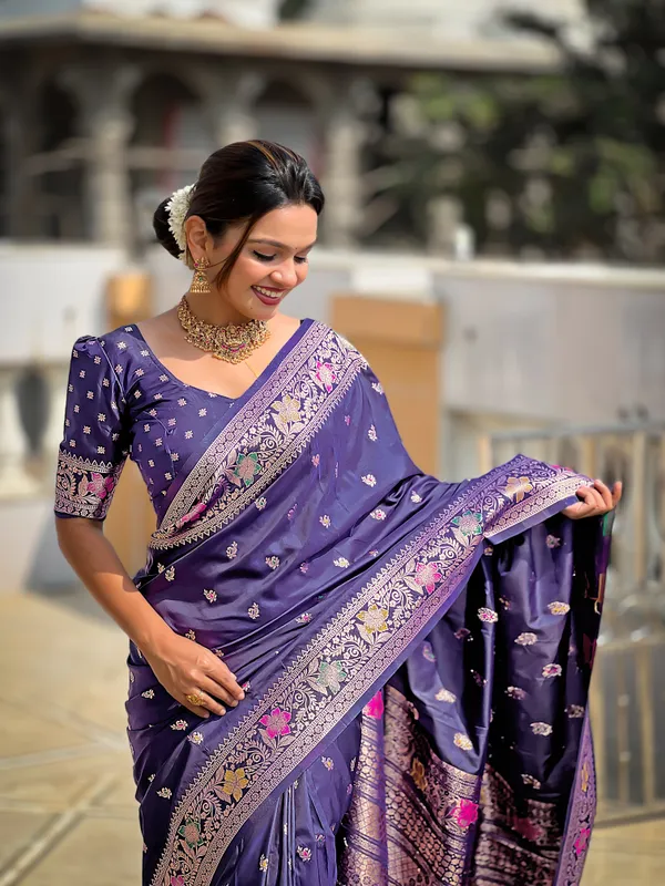 Purple_Printed_Saree_for_Women