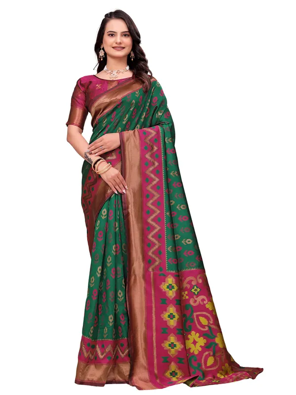 Green_Printed_Saree_for_Women