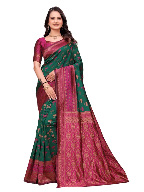 Green_Printed_Saree_for_Women