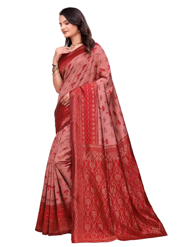 Pink_Woven_Silk_Saree_For_Women