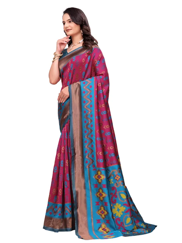 Multicolour_Woven_Printed_Saree_For_Women