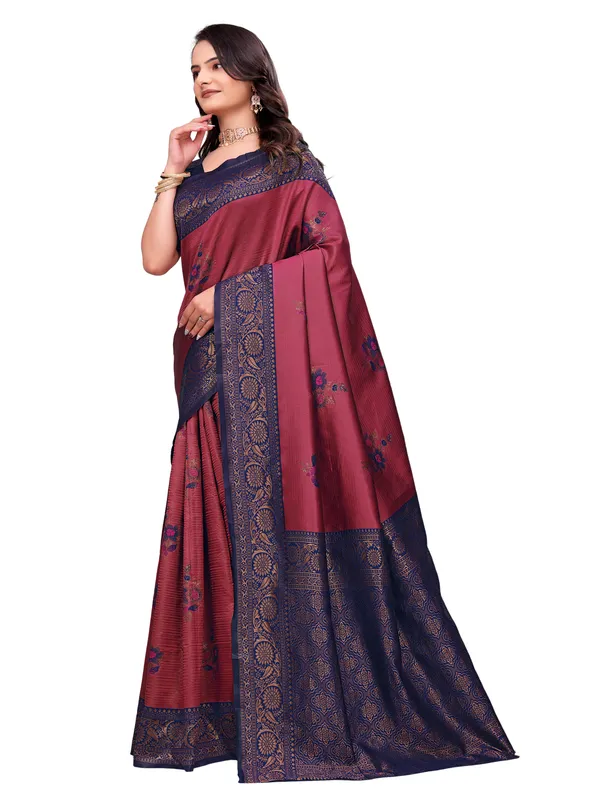 Maroon_Traditional_Printed_Saree_for_Women