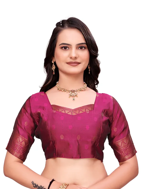 Yellow_Printed_Saree_With_Blouse_for_Women