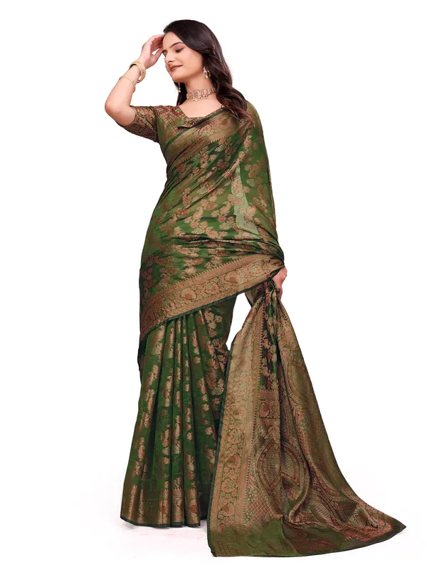 Green_Silk_Floral_Woven_Saree_For_Women