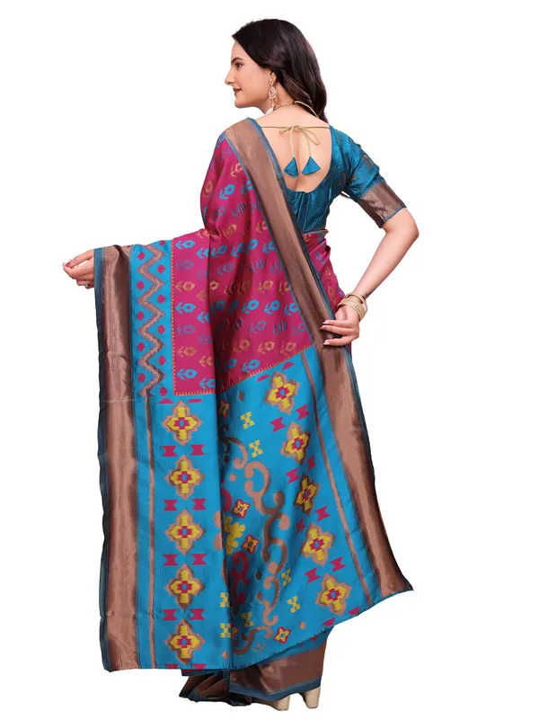 Multicolour_Woven_Printed_Saree_For_Women