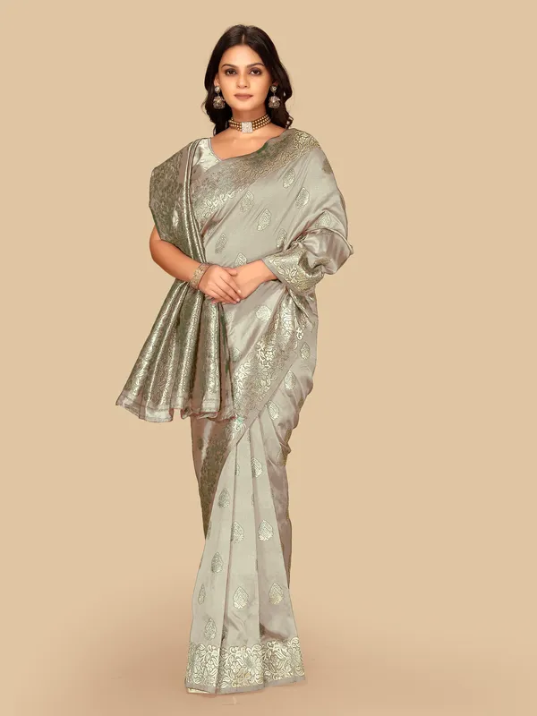 Grey_Jacquard_Saree_for_Women