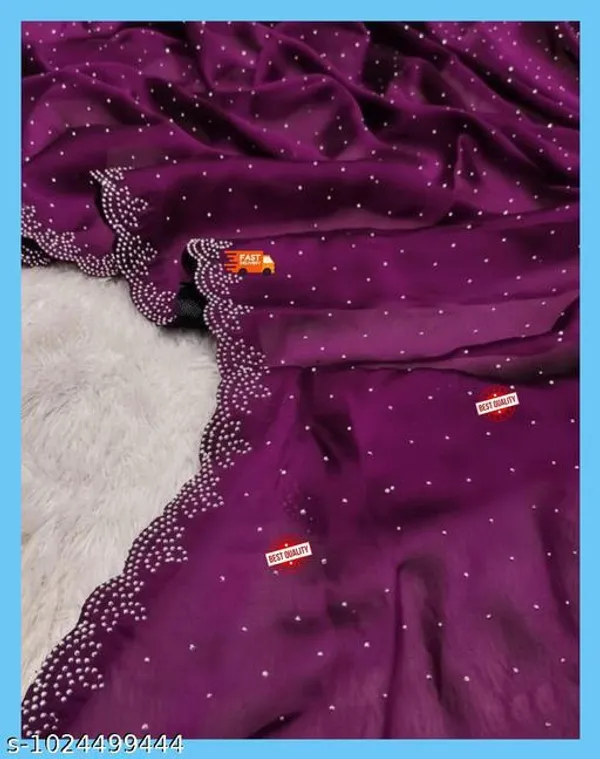 Purple_Georgette_Embellished_Saree_For_Women