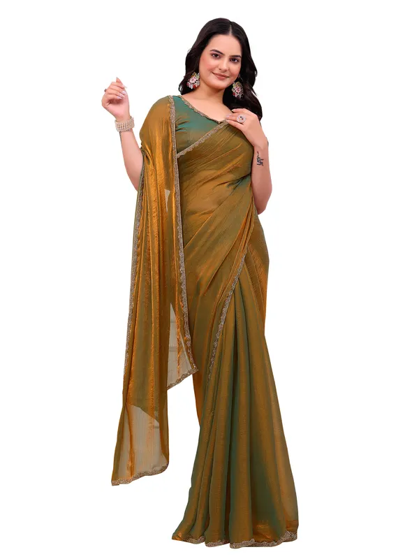 Olive_Georgette_Embellished_Saree_For_Women